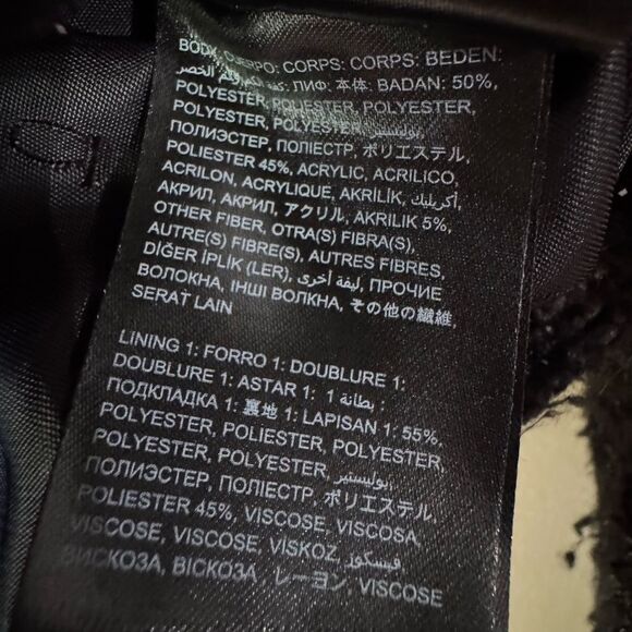 Bebe Women's Beaded Black & Gold Fitted Tweed Zip Up Blazer Size 6 - Picture 7 of 9